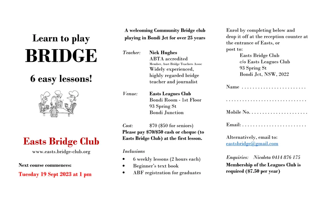 Easts Bridge Club