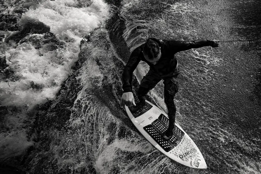 River surfing