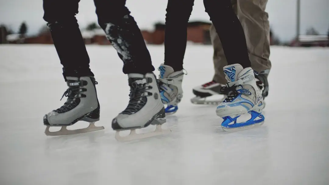 Blue White Ice Rink