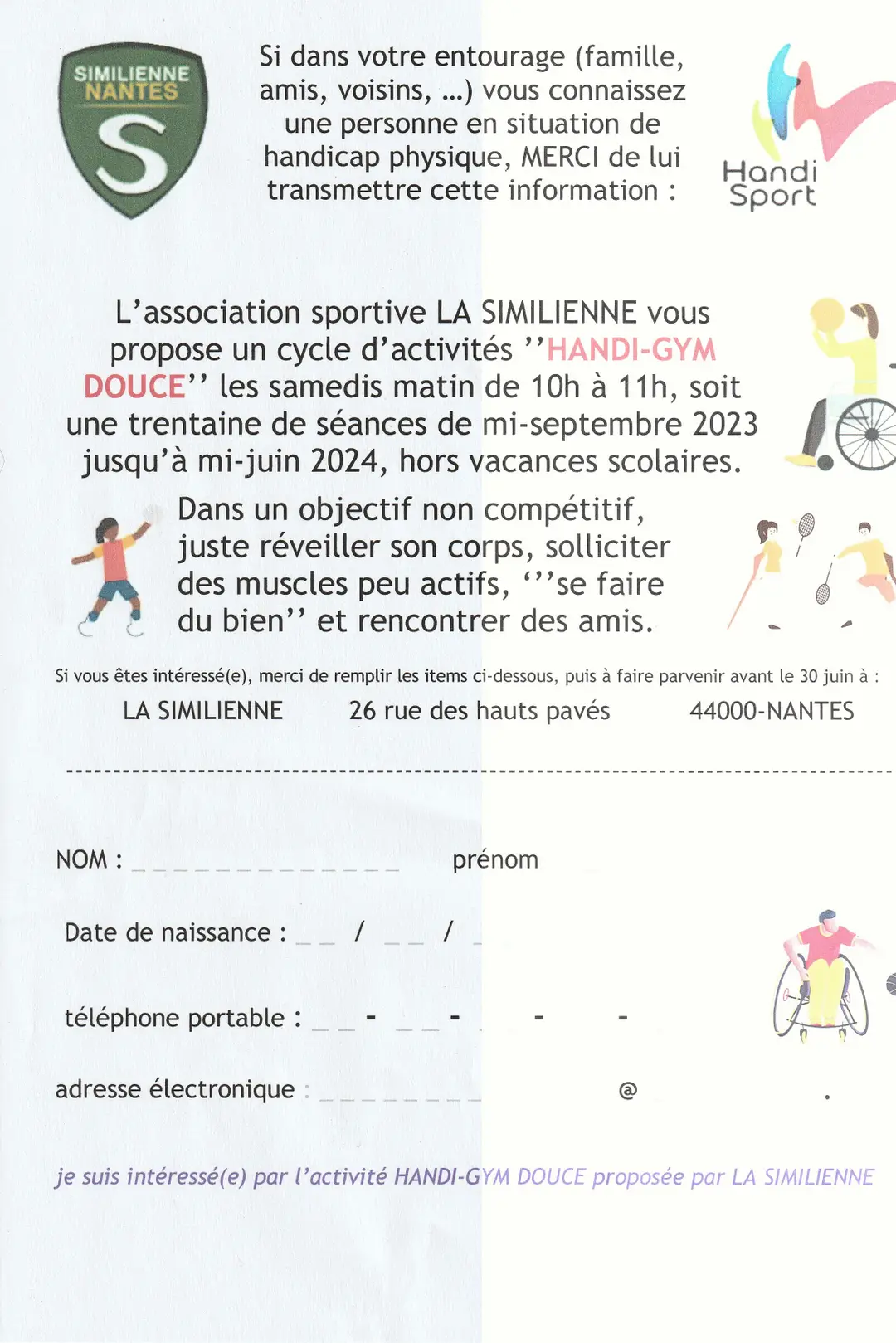 Association Sportive et Culturelle La SIMILIENNE de NANTES