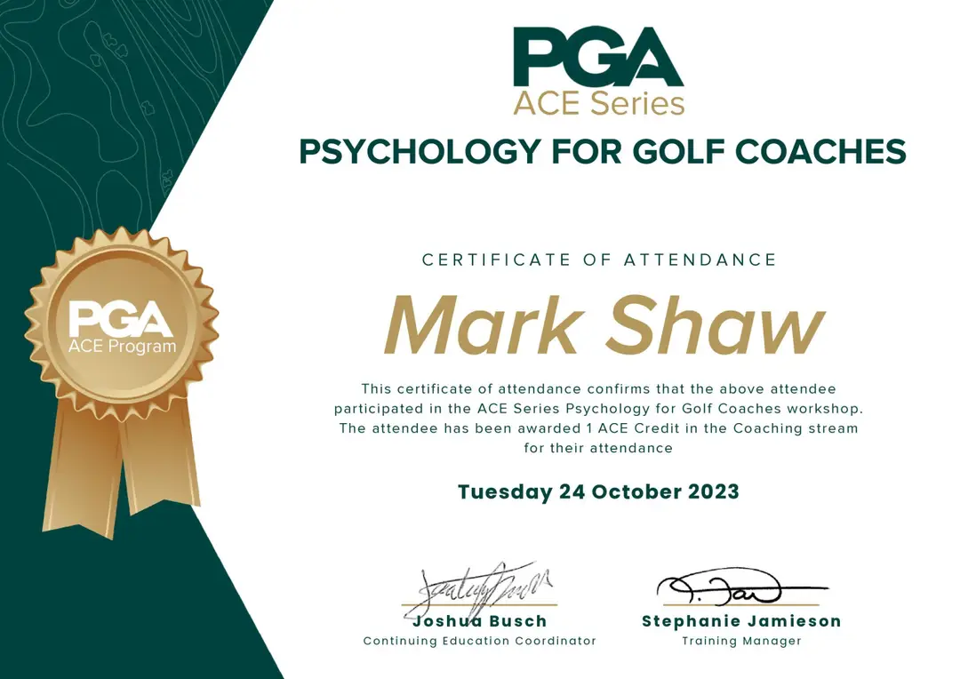 Mark Shaw Golf