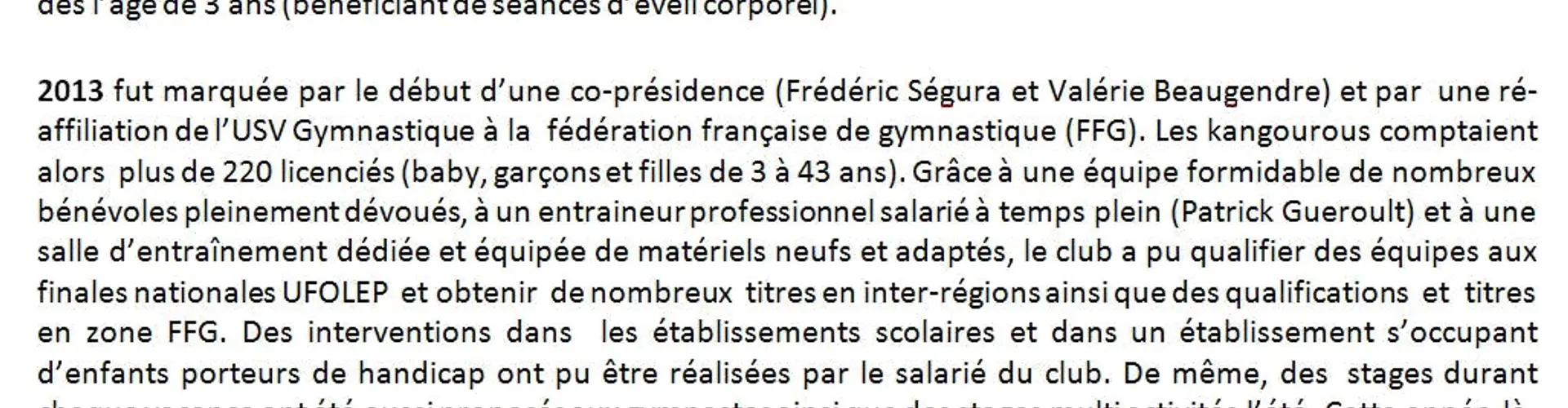 Club De Gymnastique -Usv - Les Kangourous - Vendôme