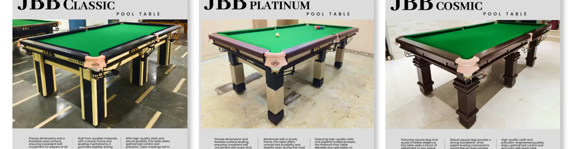 Jai Balaji Billiards - Billiards, Snooker & Pool Tables Manufacturer
