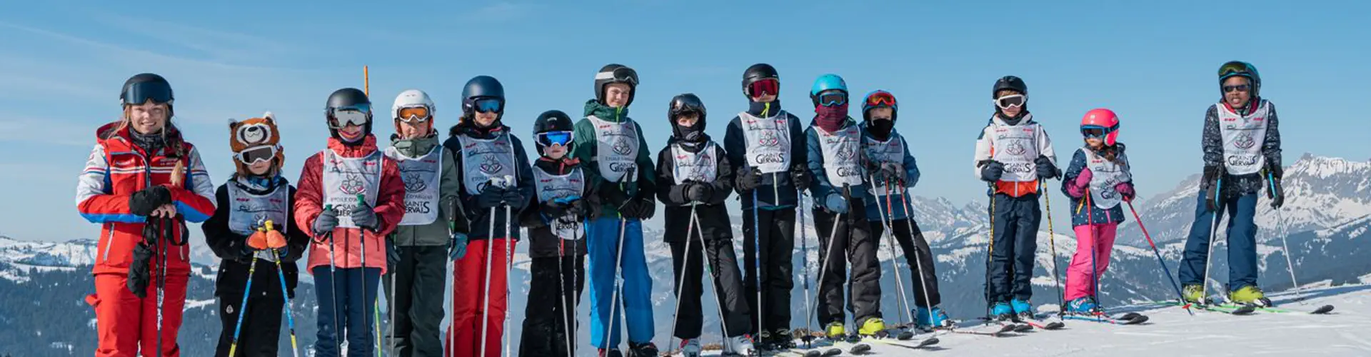 Cours de ski alpin pour enfants à Saint-Gervais