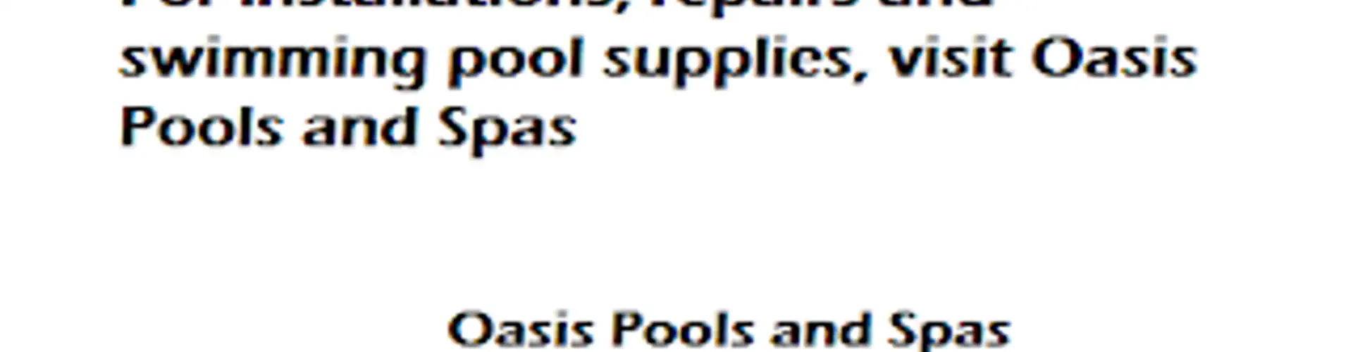 Oasis Pools and Spas
