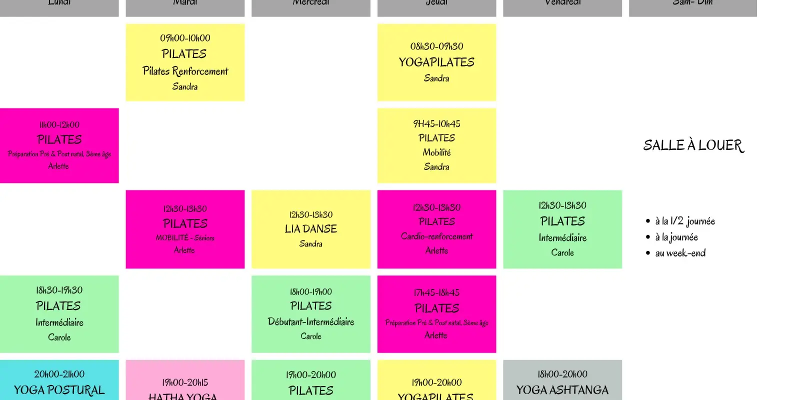 Centre du Grand Rond - Arlette Guises - Pilates