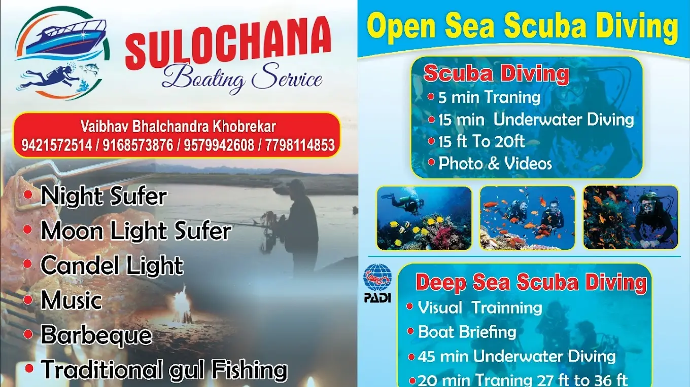 Tarkarli devbag Sulochana boating, deep sea scuba diving services