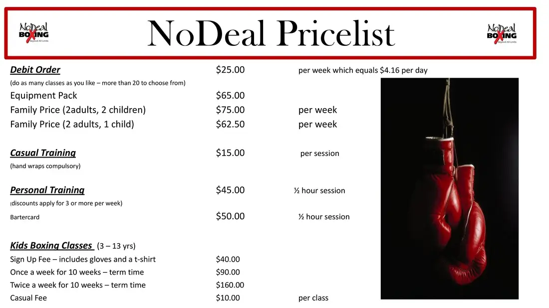 NoDeal Boxing Gym