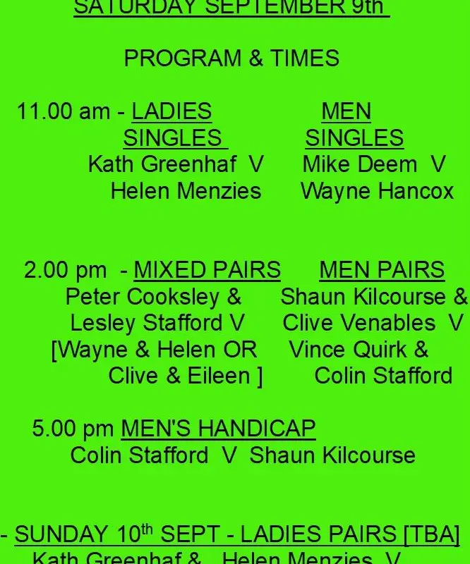 Machan Bowls Club