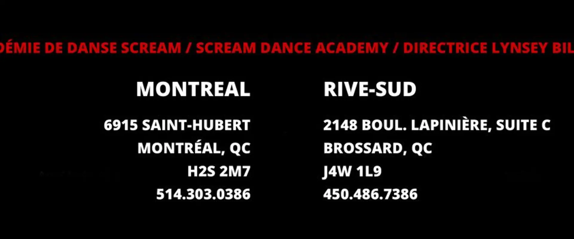 Acadmie de danse Scream Rive-Sud