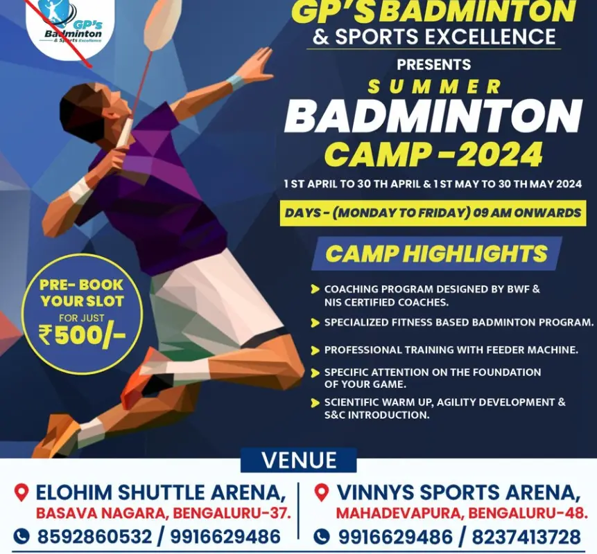 GP's Badminton Academy @ Elohim Shuttle Arena