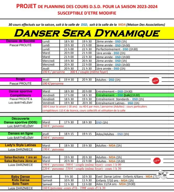 Danser Sera Dynamique