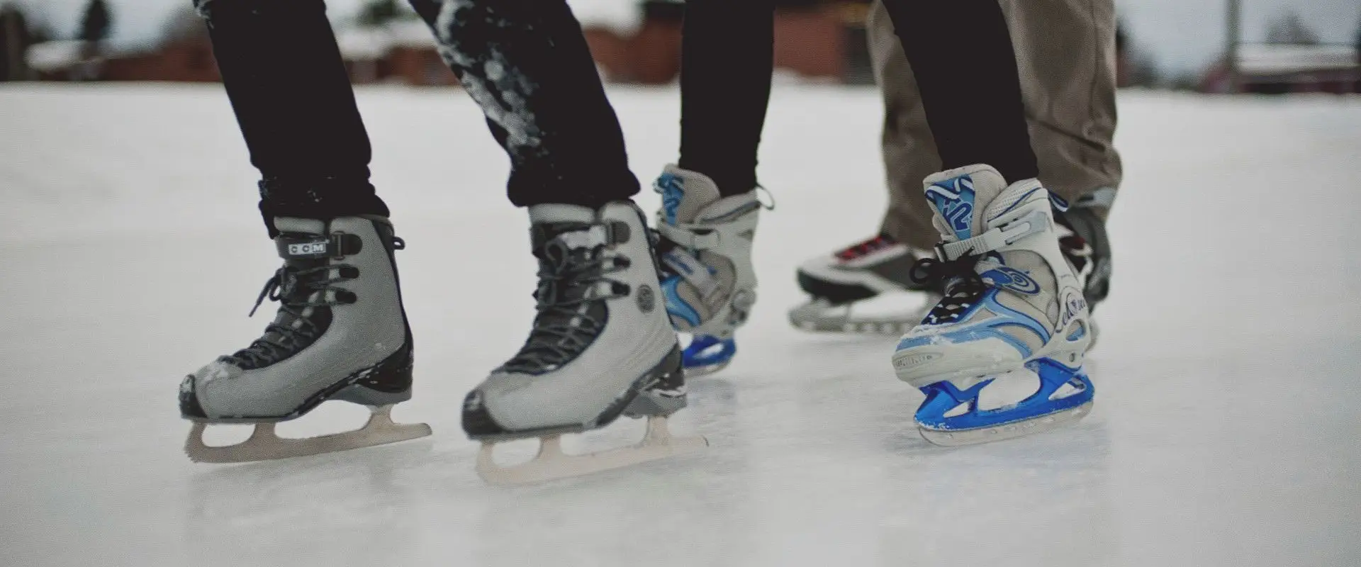Blue White Ice Rink