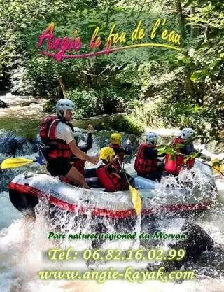 Angie rafting Morvan, nage en eaux vives, paddle, canoë et kayak, EVJF, packraft, le feu de l'eau