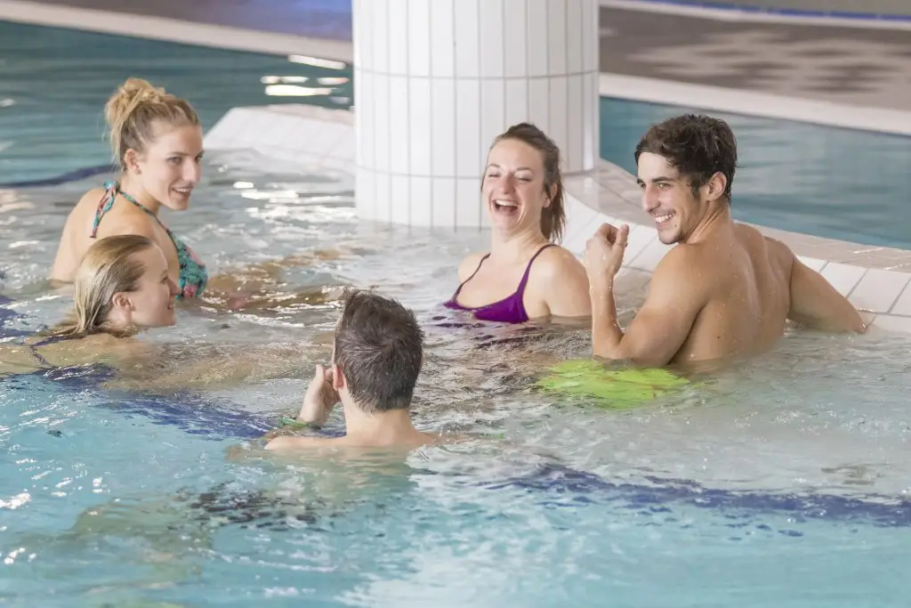 Swimming pool and sports field of Les Ménuires