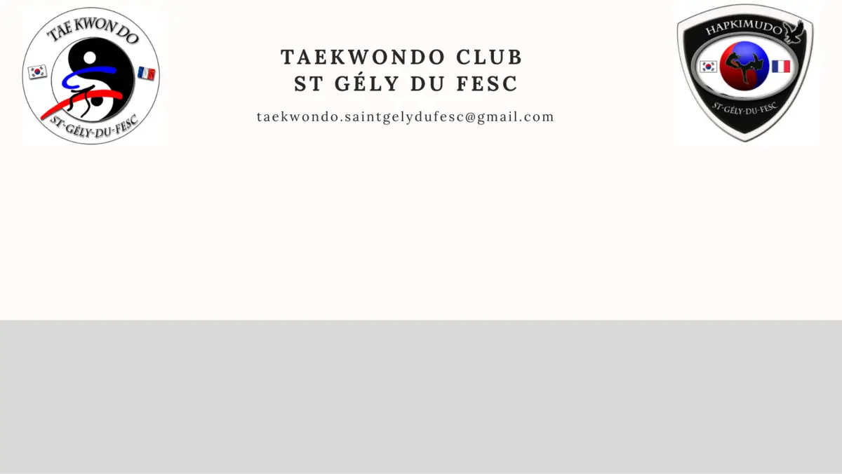 TAEKWONDO CLUB SAINT GELY DU FESC
