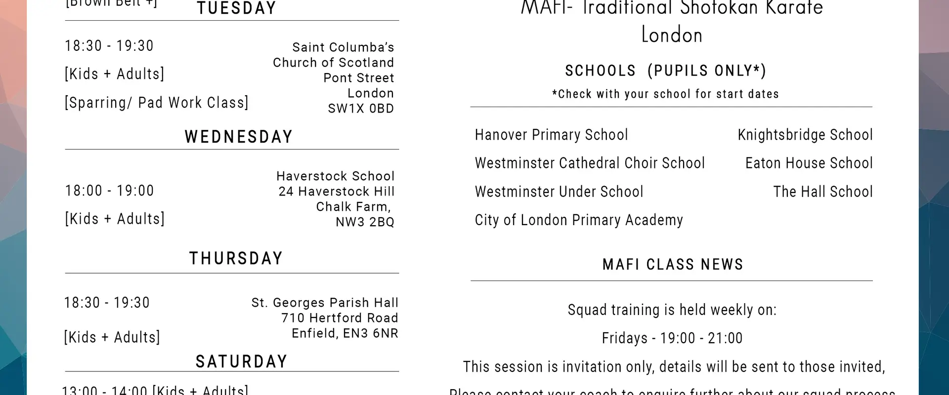 MAFI- Shotokan Karate Club - London Enfield