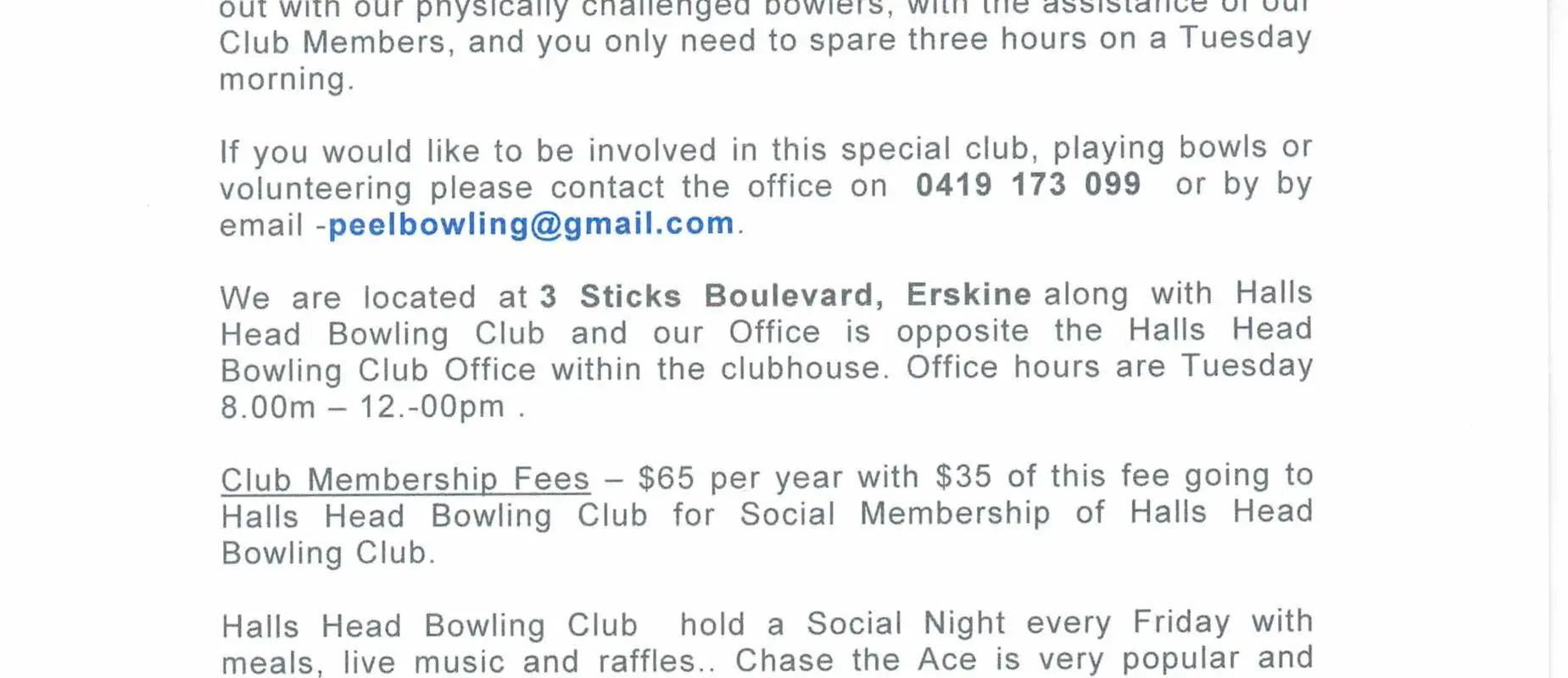 Peel Bowling & Social Club