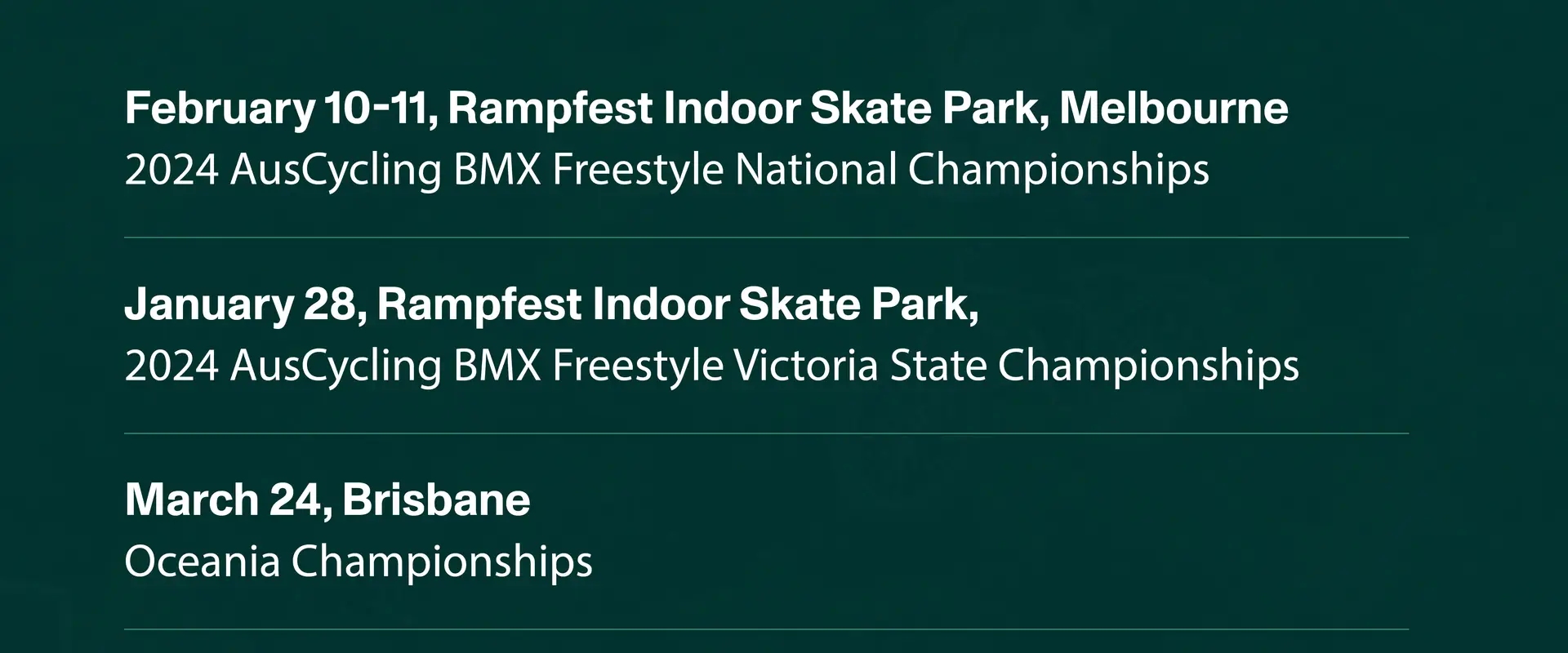 AusCycling National BMX Freestyle Park