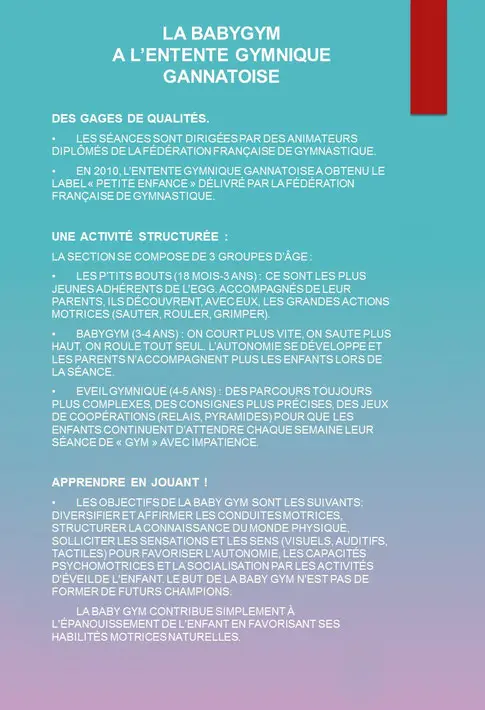 Agreement Gymnique Gannatoise