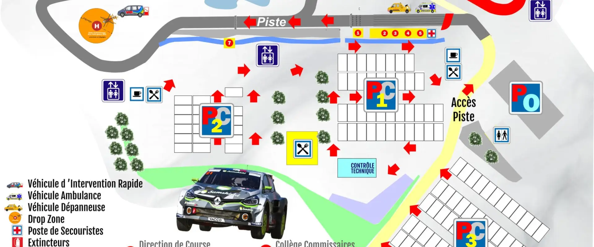 Circuit d'Essay et Salles de Reception