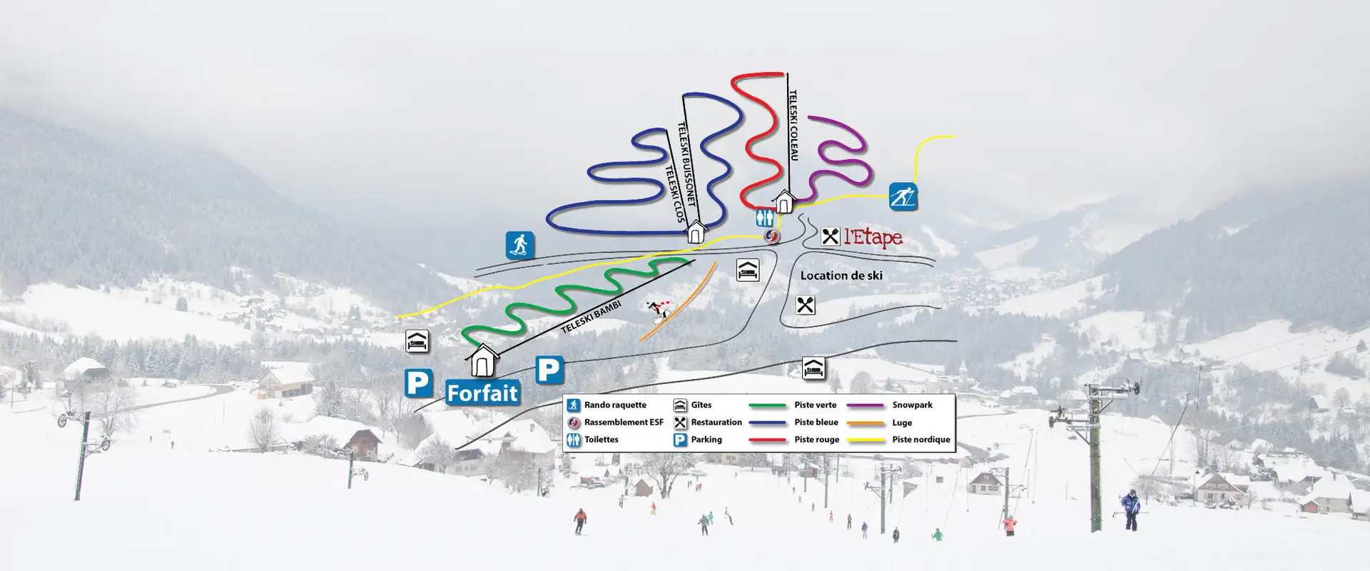 Alpine ski resort of St Hugues The Equals