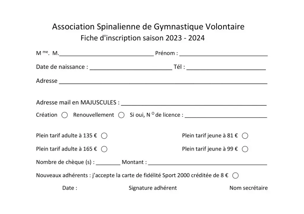 Association Spinalienne Gymnastique Volontaire