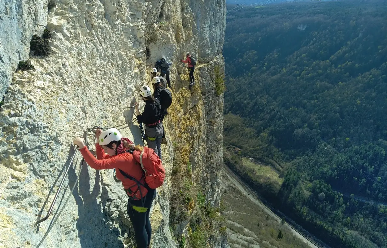 Départ du chemin pour les voies d'escalade