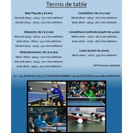 Club de tennis de table de la MJC de Colmar