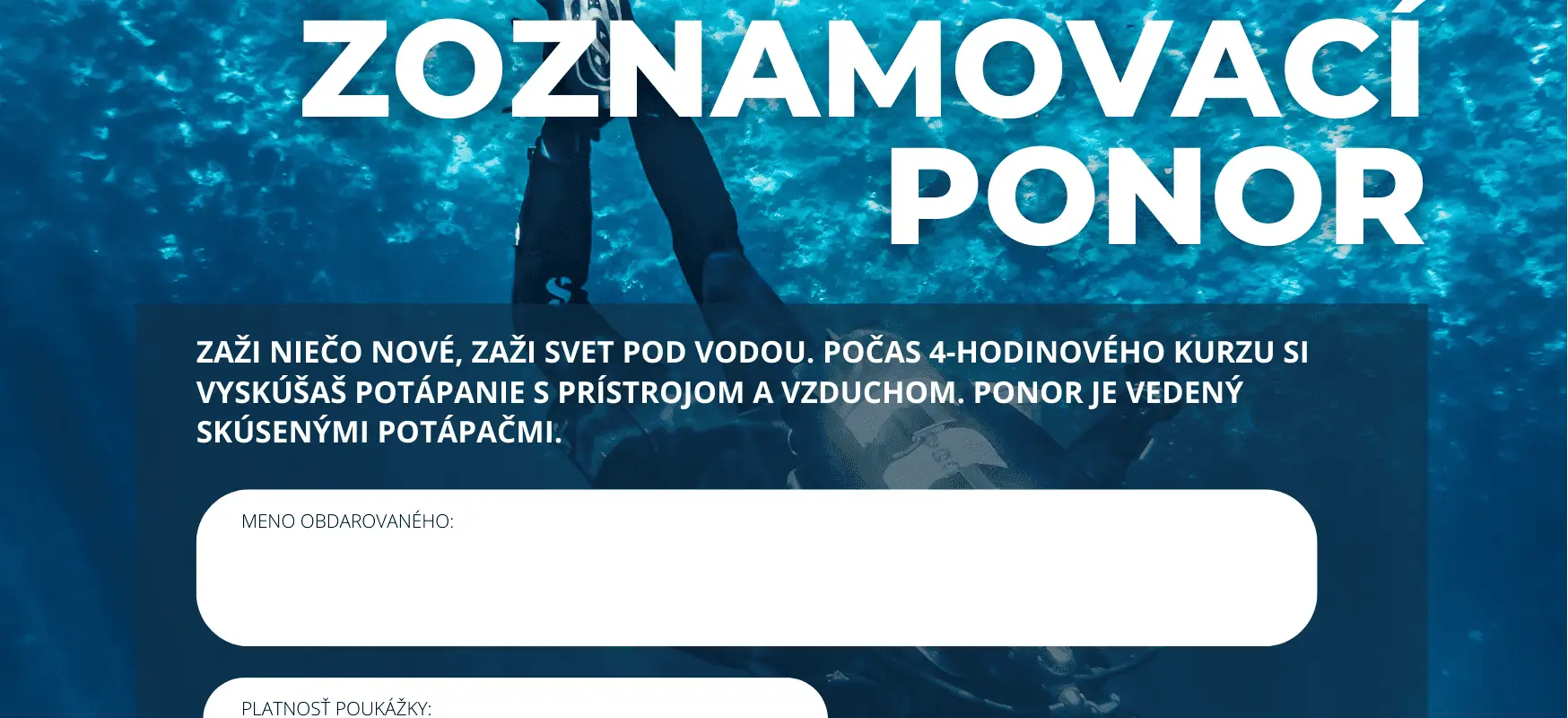 Padi - potápačská škola