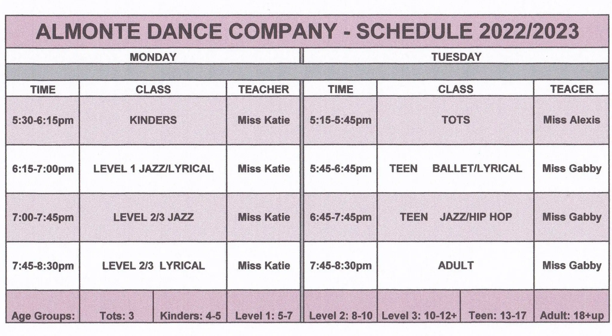 Almonte Academy Of Dance