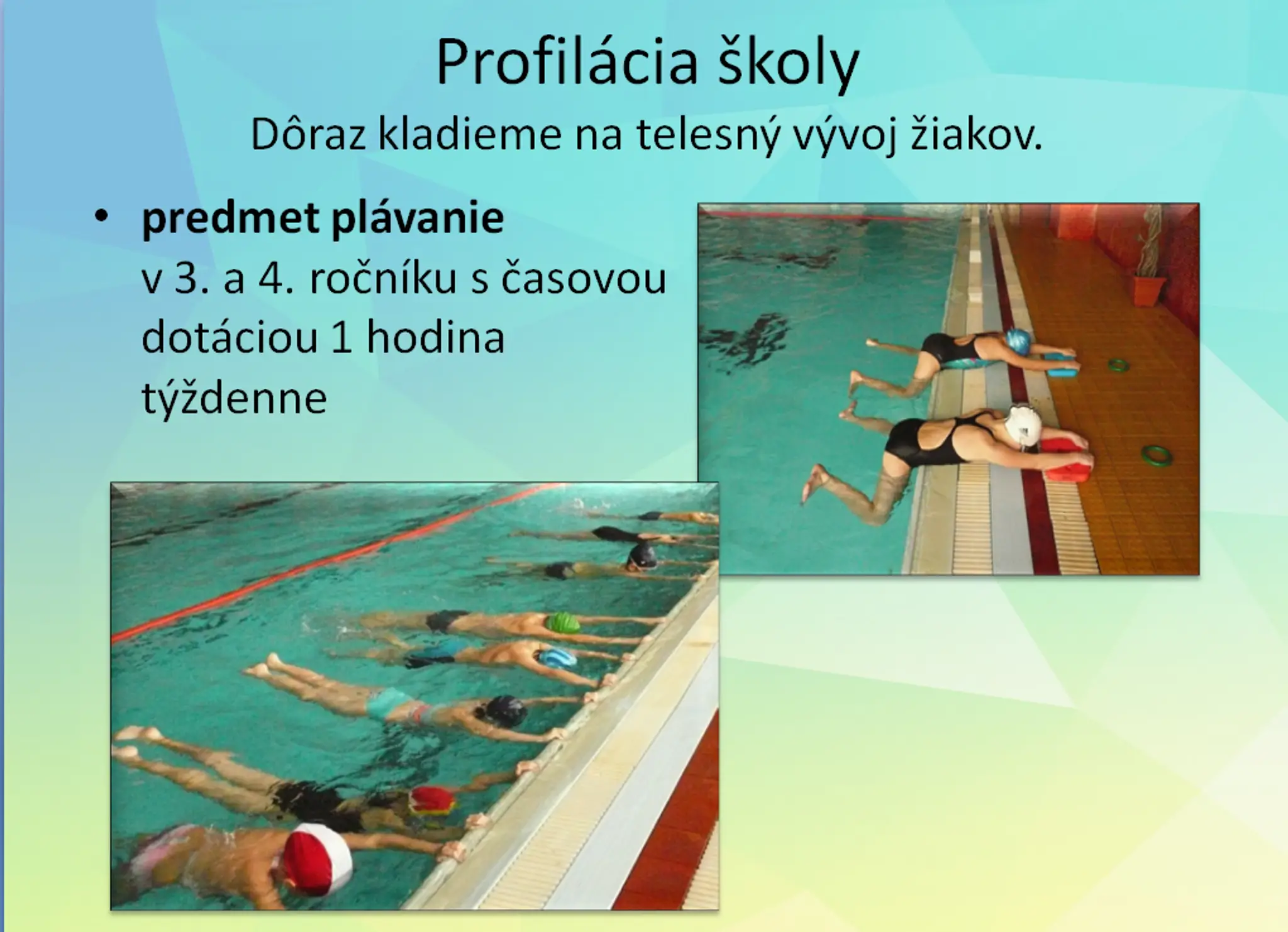 School swimming pool Dolphin