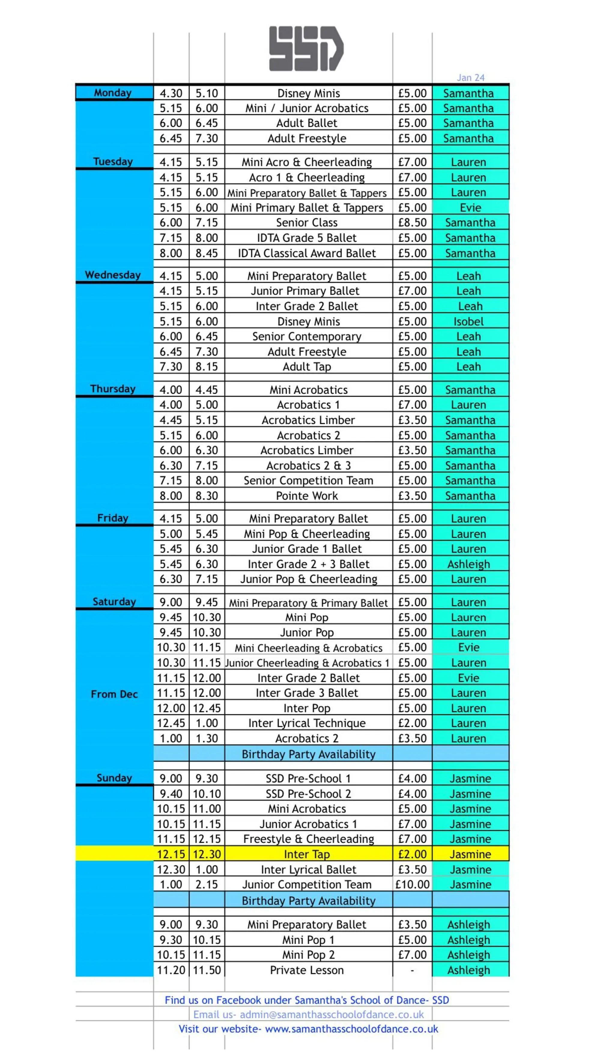Samanthas School of Dance