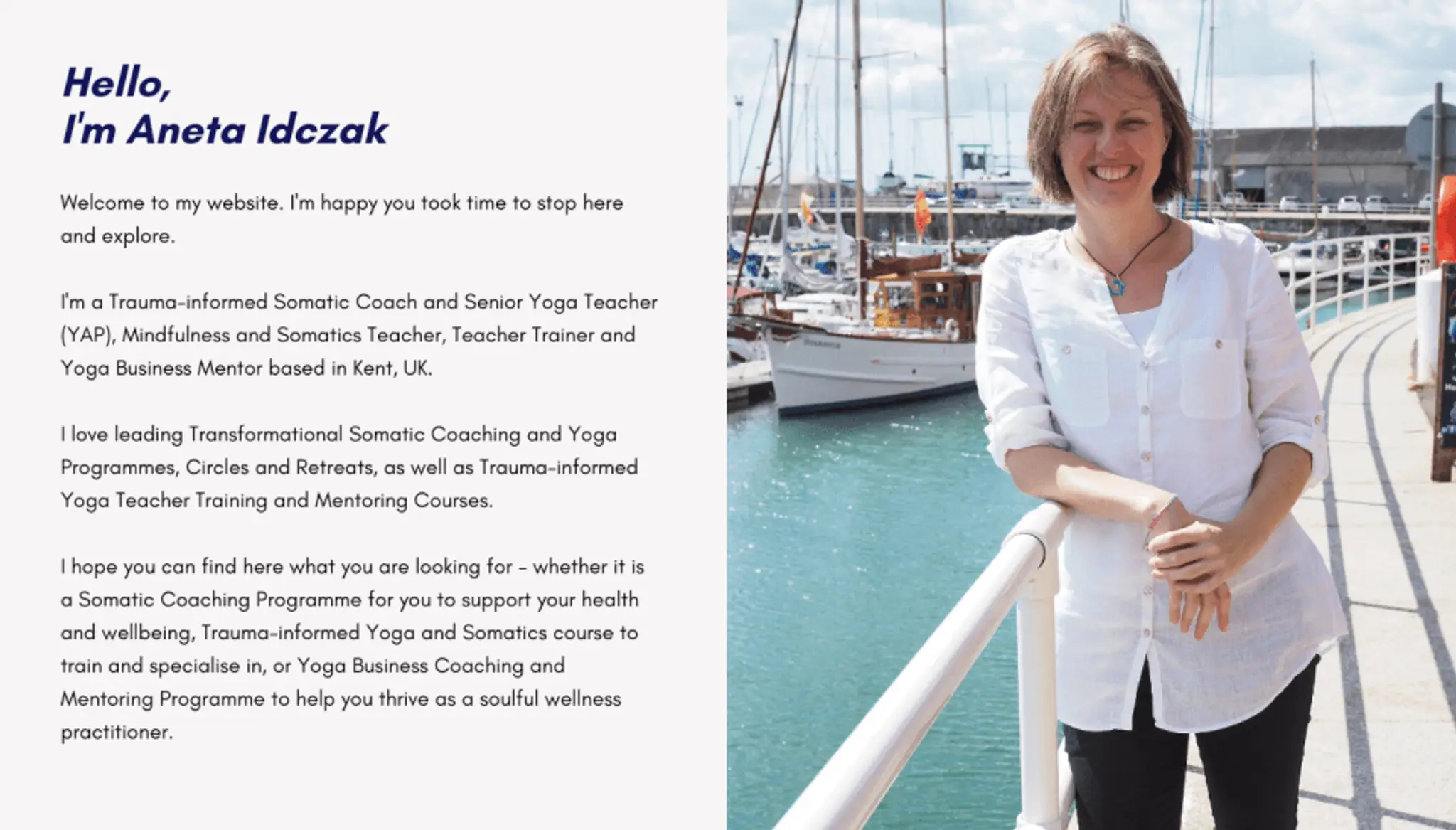 Aneta Idczak Trauma-informed Somatic Coach, Yoga Teacher, Therapist and Trainer