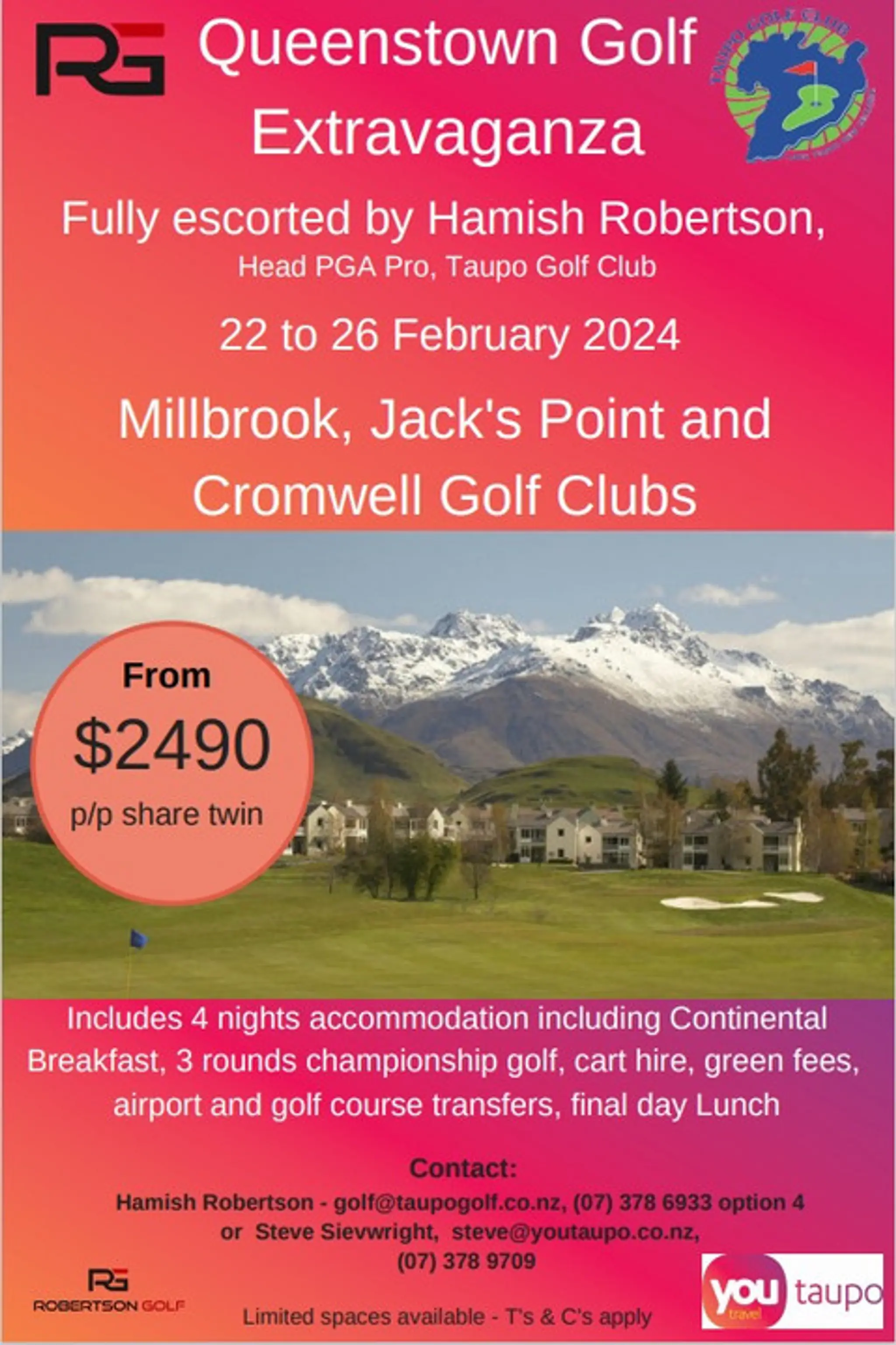 Robertson Golf - Taupo Golf Club