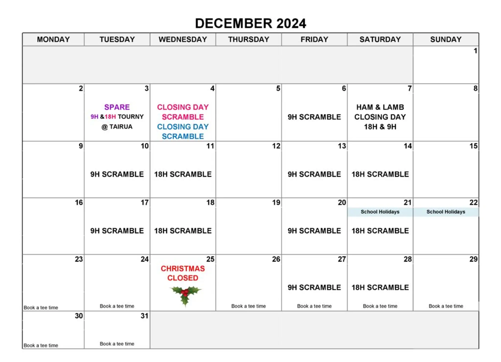 Mercury Bay-Whitianga Golf Club