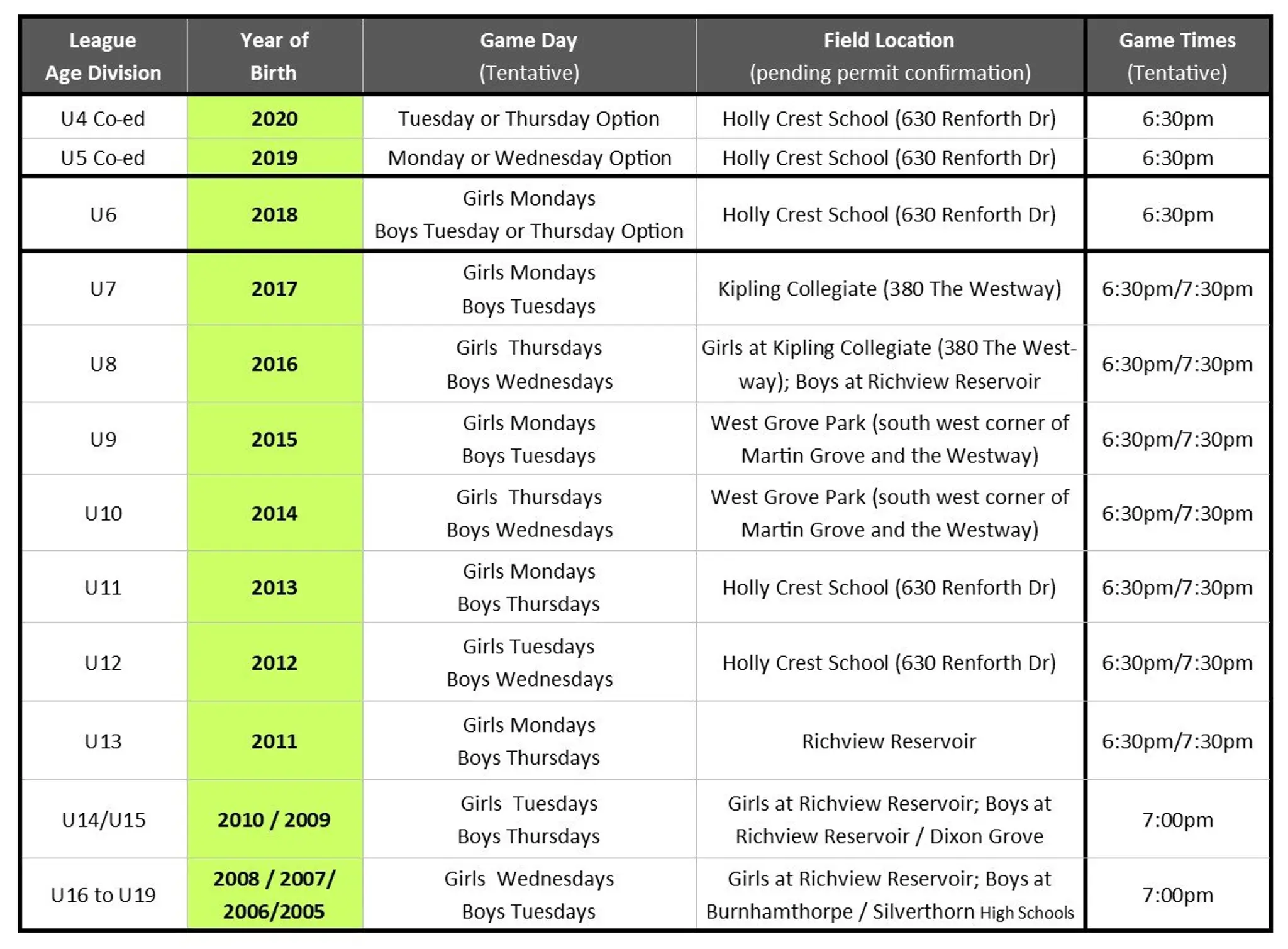 Etobicoke Youth Soccer Club