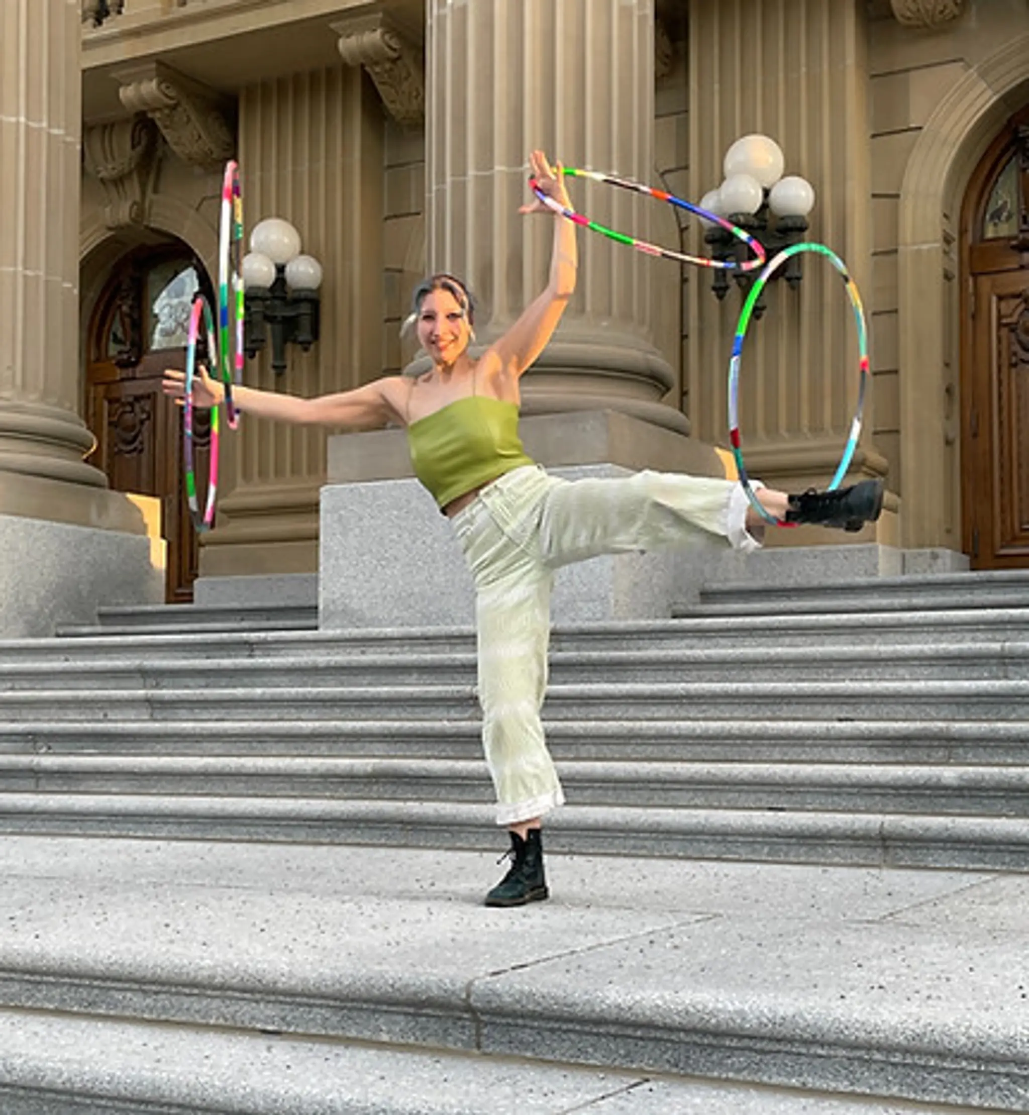Olivia Flows Hula Hooping