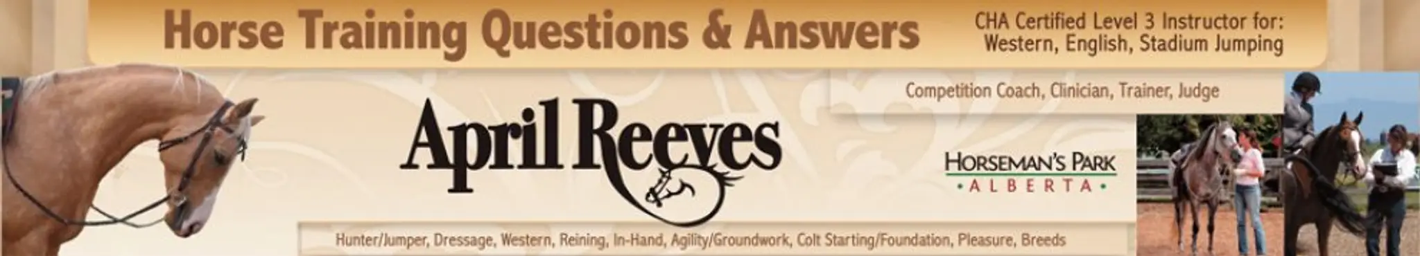 April Reeves Horse Training: Horseman's Park Alberta