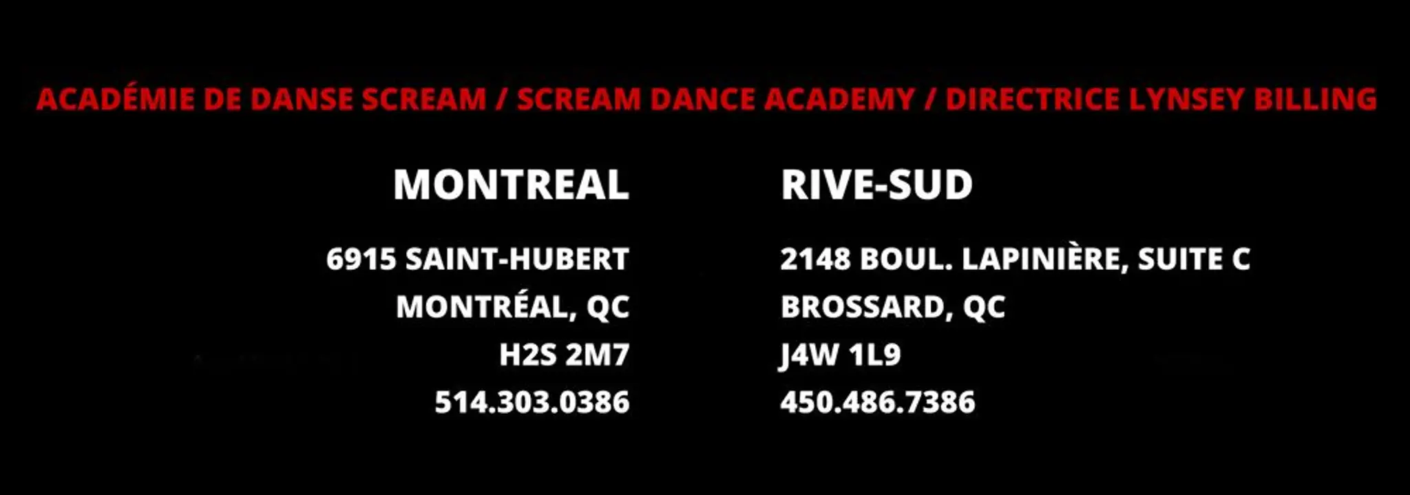 Acadmie de danse Scream Rive-Sud