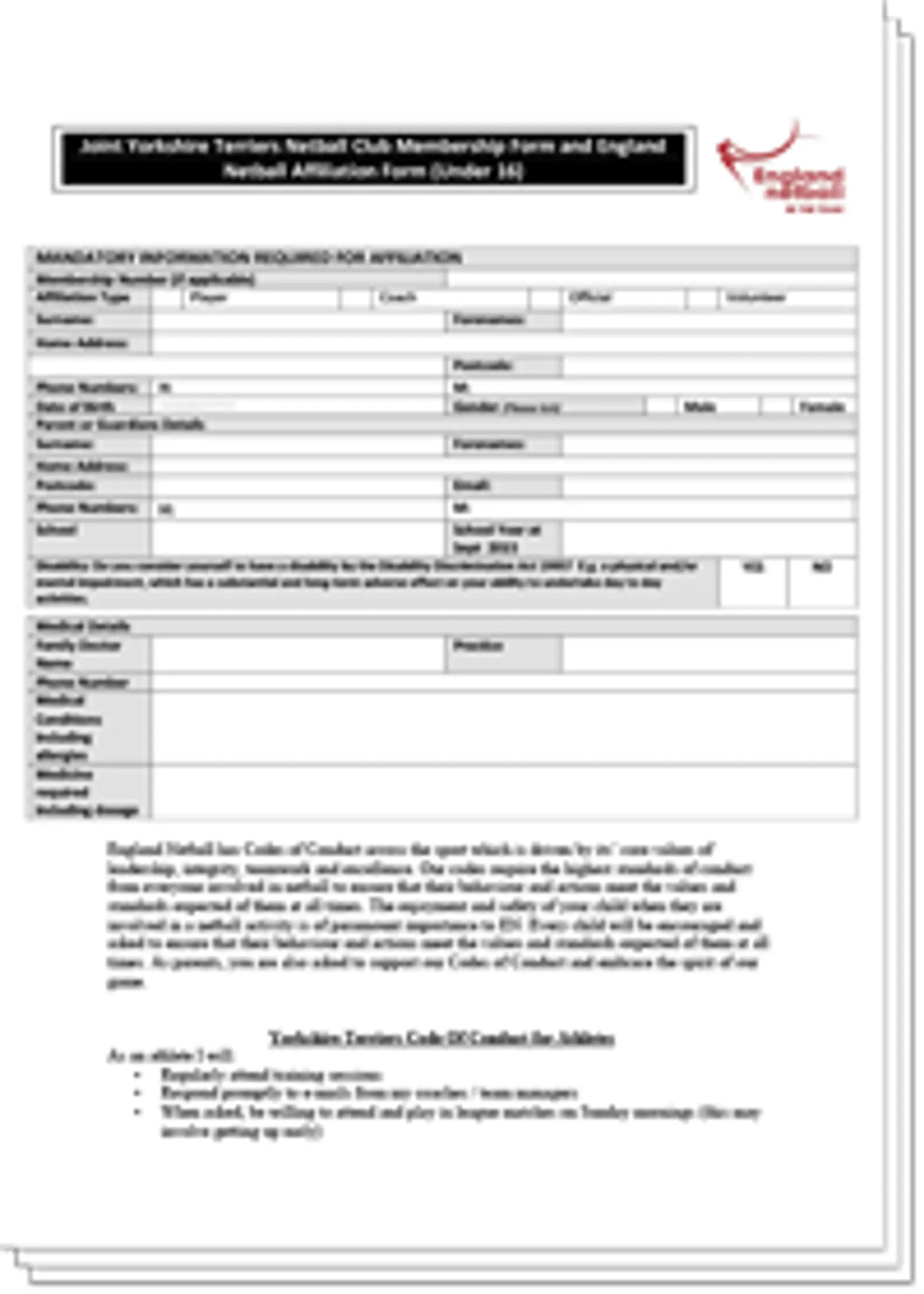 Yorkshire Terriers Netball Club