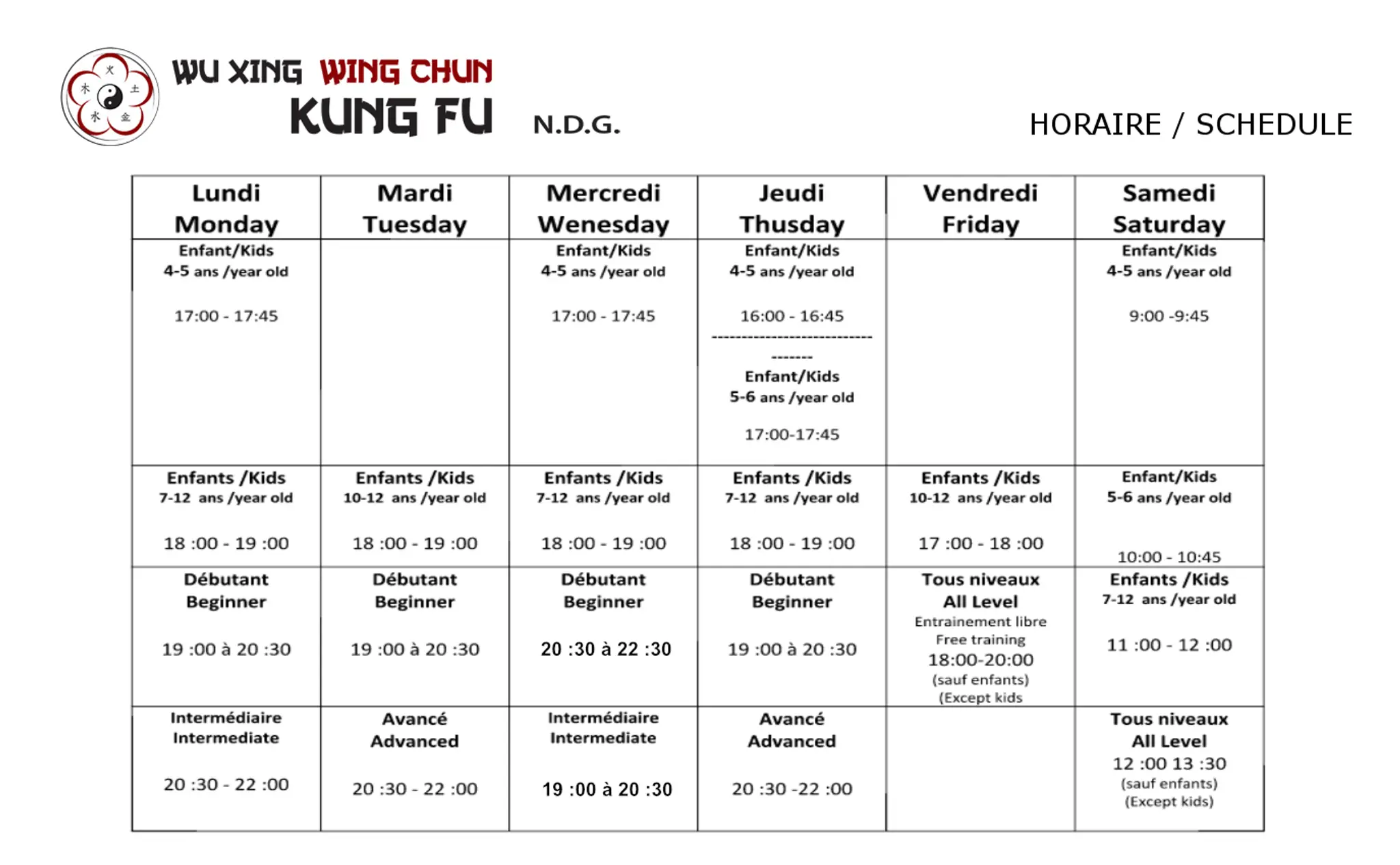 Wu Xing Wing Chun Kung Fu NDG
