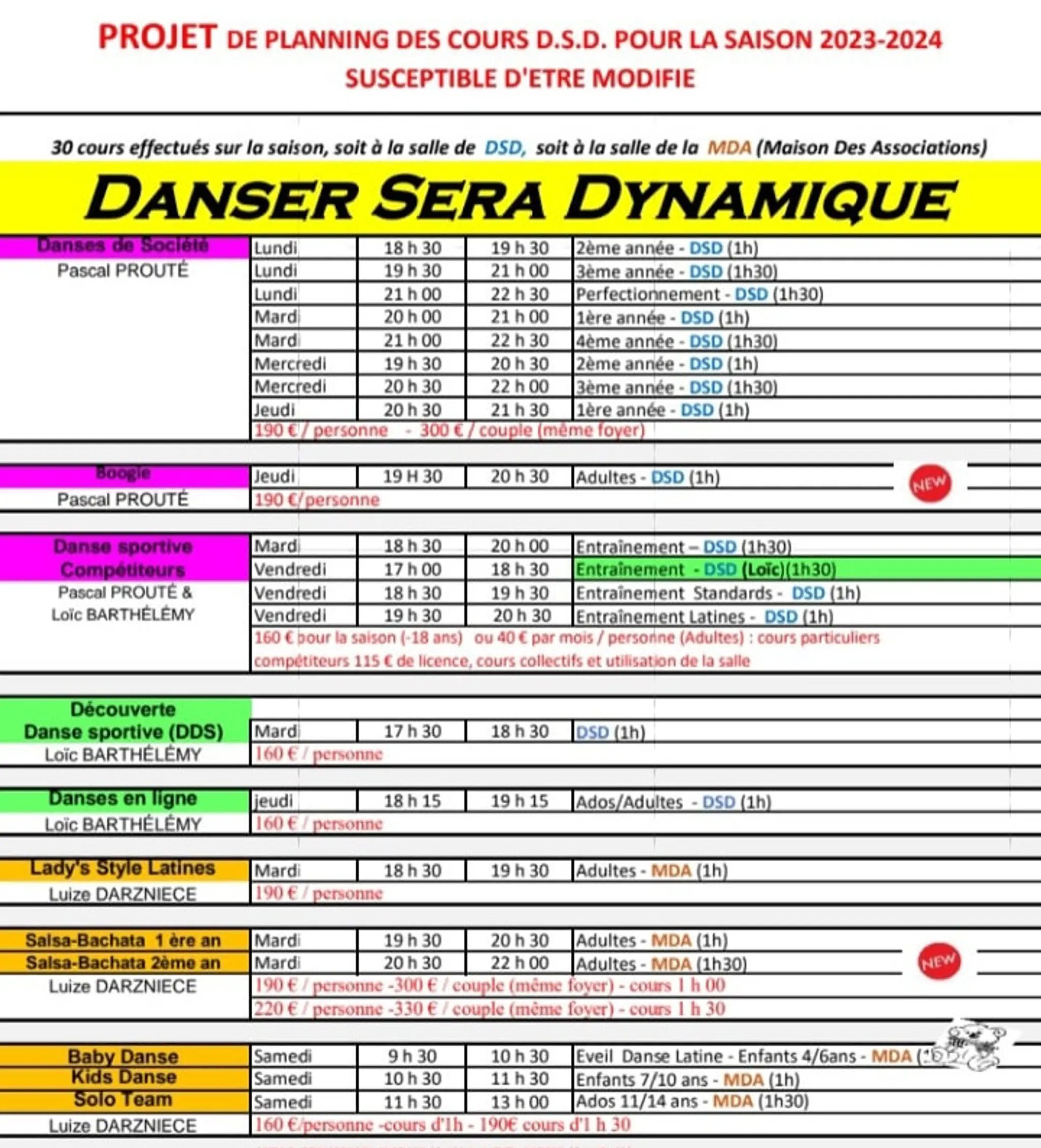Danser Sera Dynamique