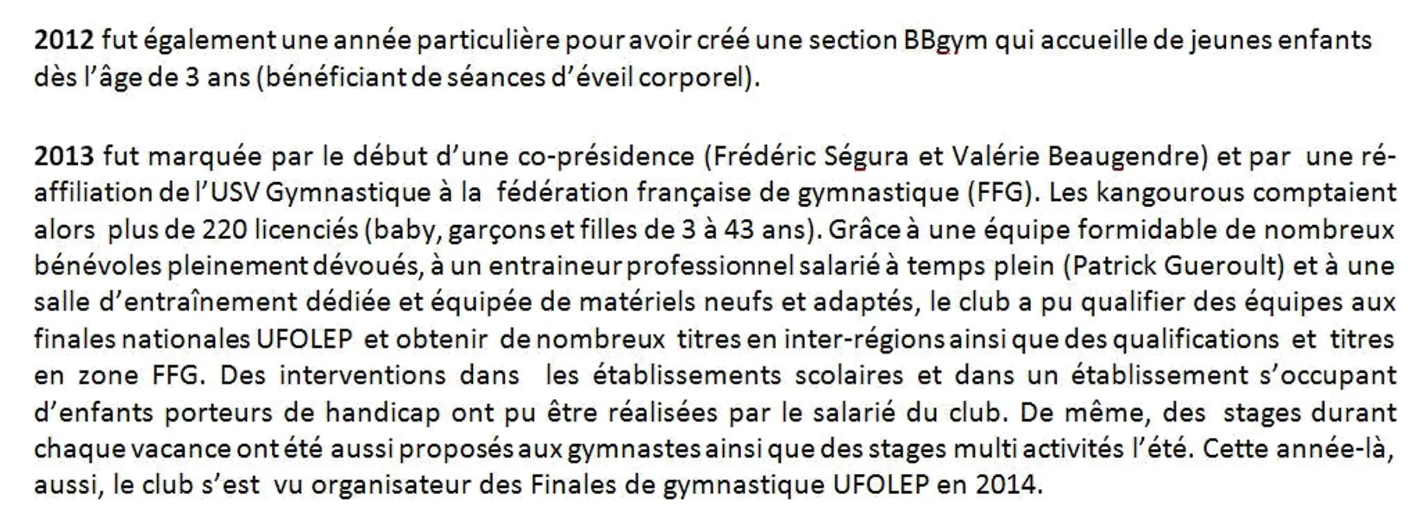 Club De Gymnastique -Usv - Les Kangourous - Vendôme