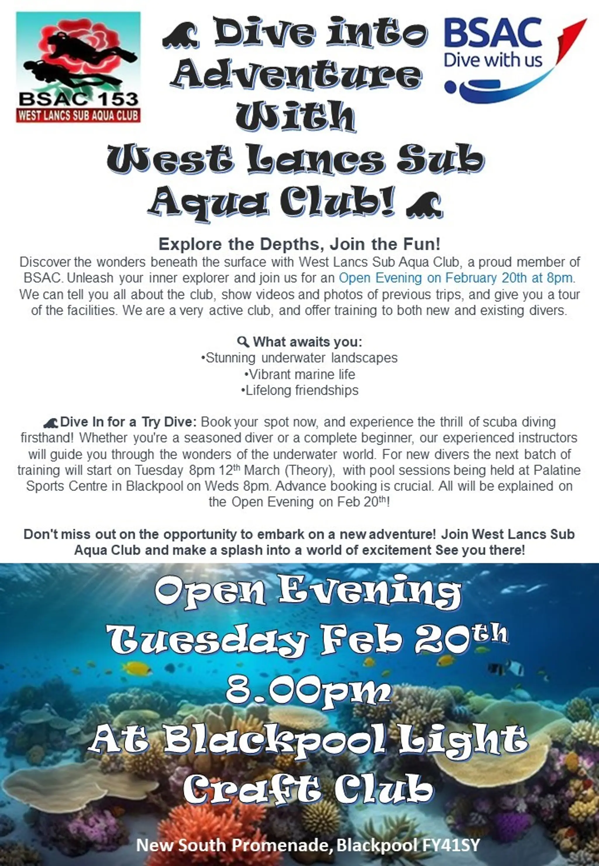 West Lancashire Sub Aqua Club 60 Years of Scuba Instruction