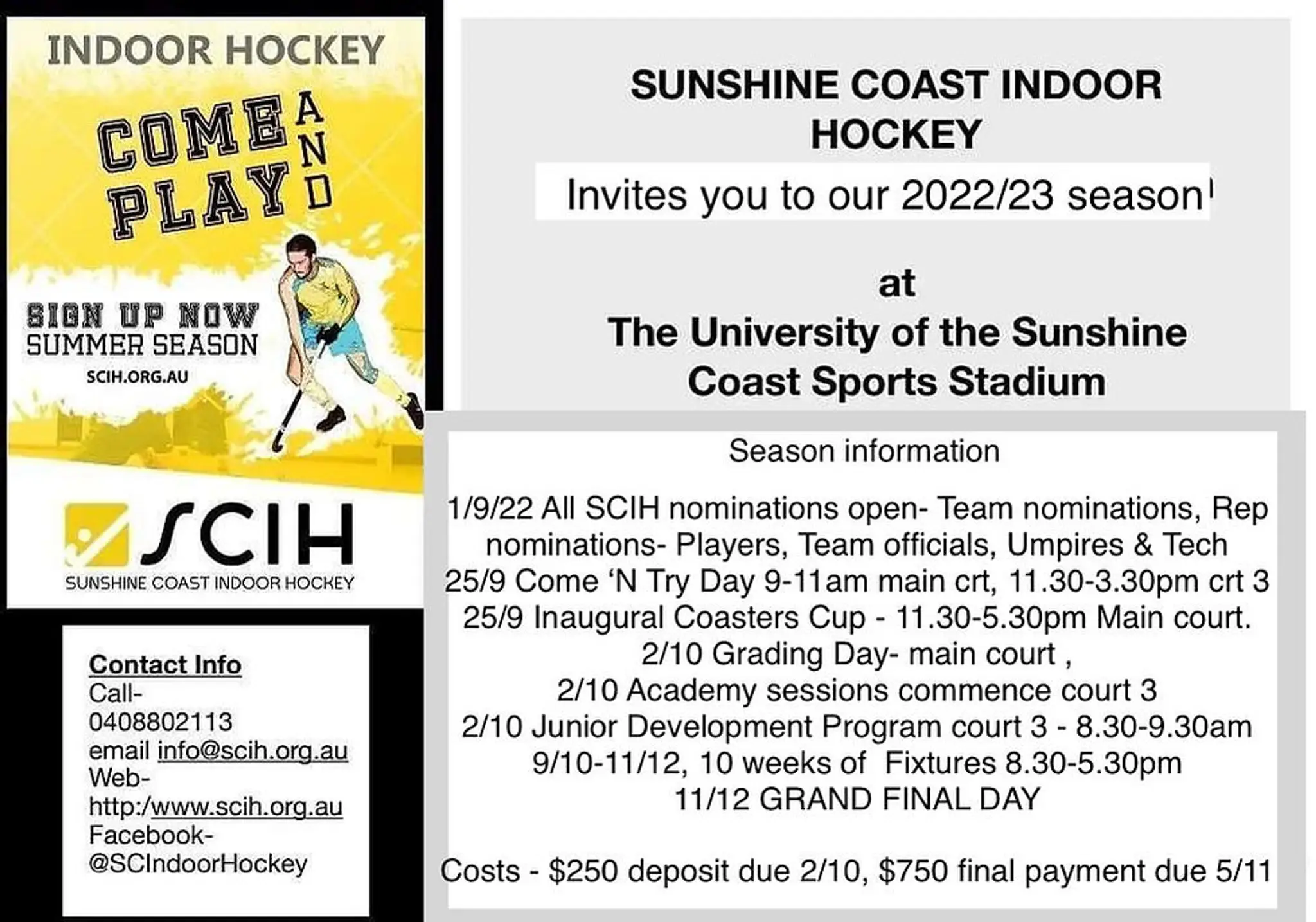 Sunshine Coast Indoor Hockey