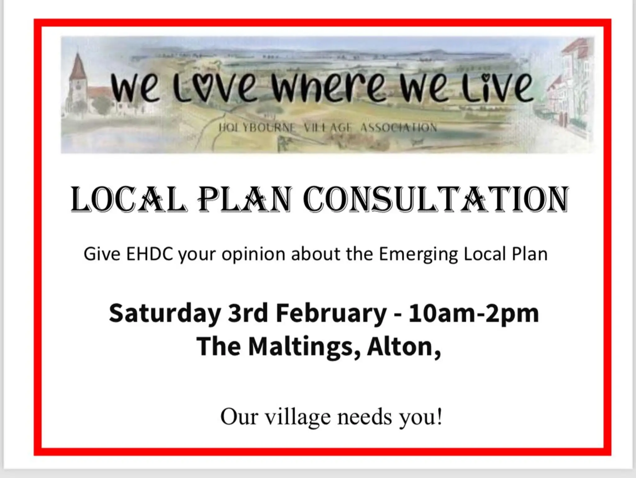 Holybourne Village Hall (Registered Charity No. 282217)