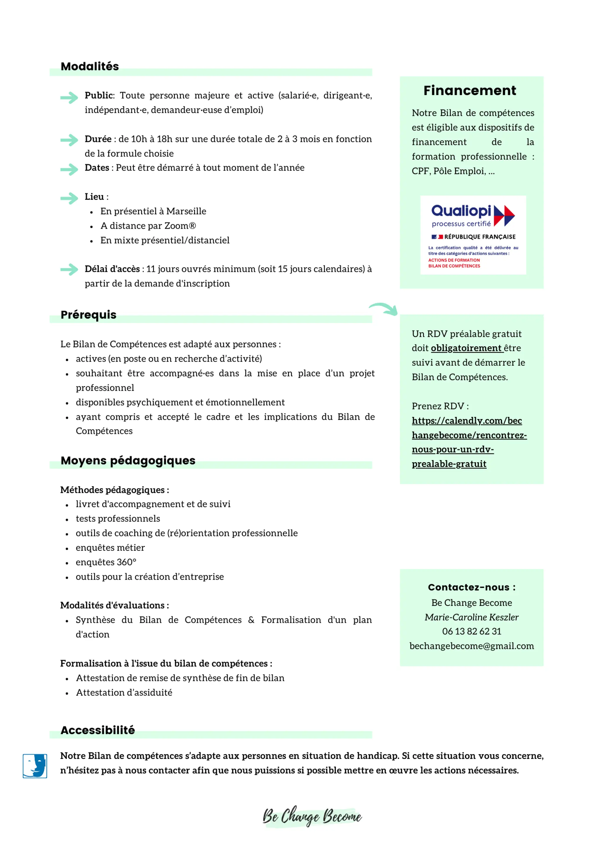 Bilan de compétences Marseille - Marie-Caroline KESZLER