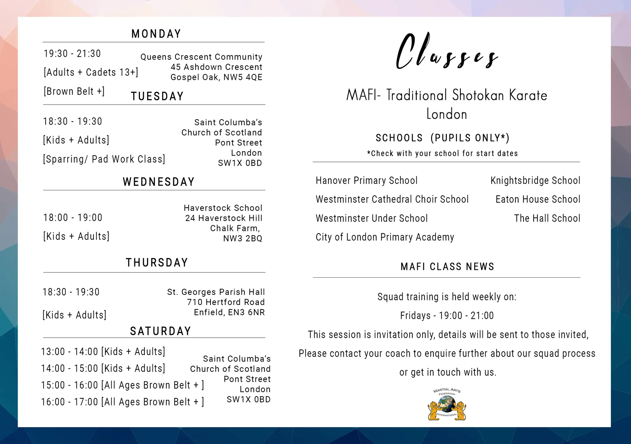 MAFI- Shotokan Karate Club - London Enfield