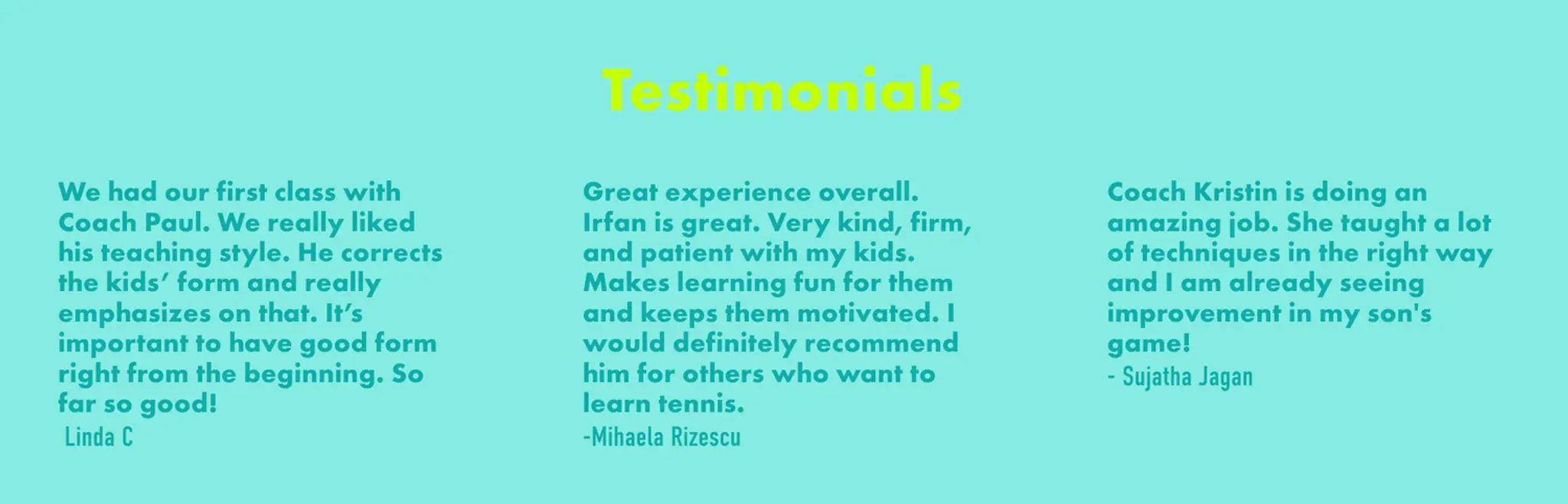 Rouse Hill Tennis Coaching